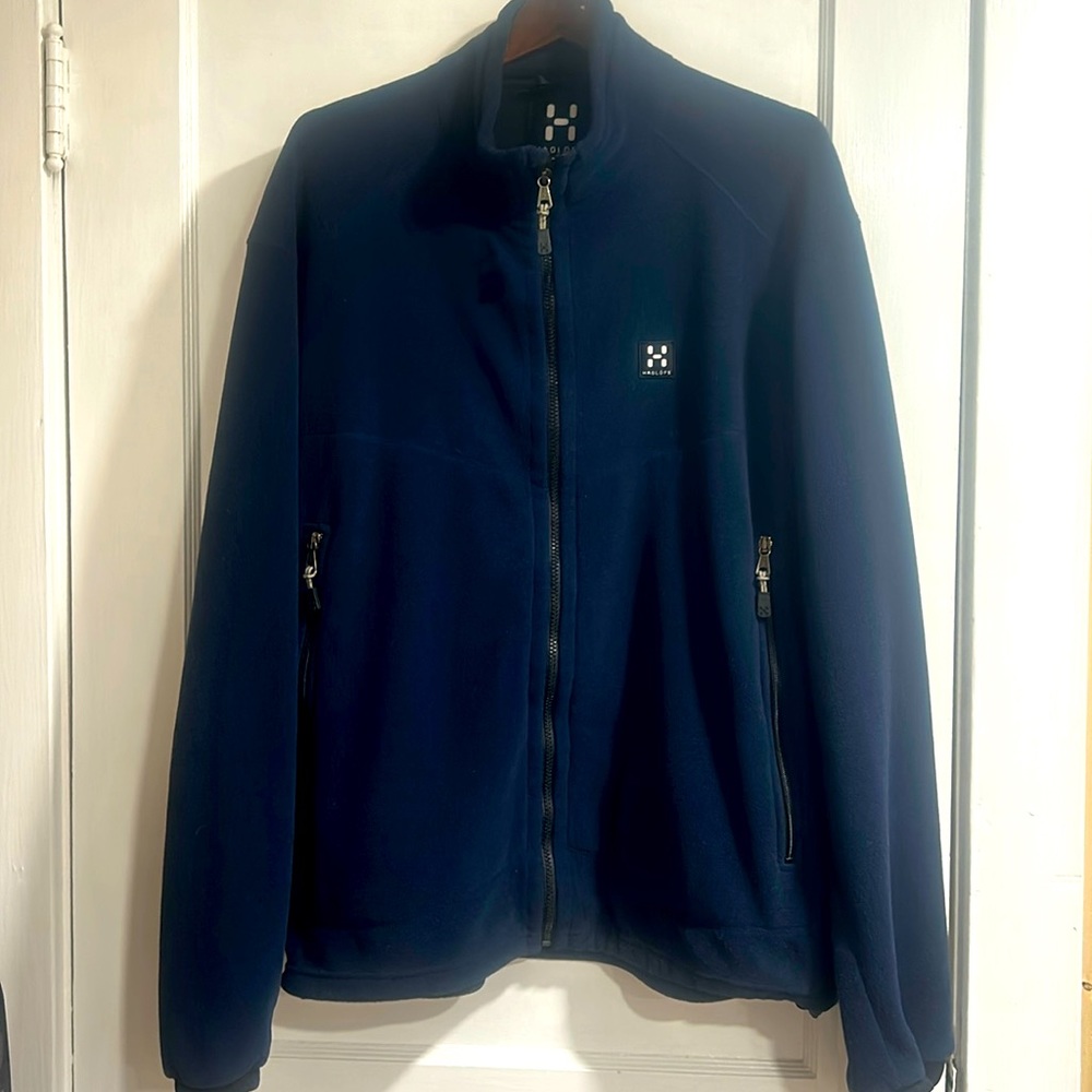 Haglofs Thermal Pro Navy Blue Men’s Polartec Fleece Full Zip Mid Layer Jacket